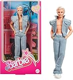 Barbie The MOVIE - Puppe Filme Fans, Ken Puppe zum Sammeln mit Jeansoutfit und original Ken-Unterwäsche, als Geschenk für Kinder ab 3 Jahren geeignet, HRF27