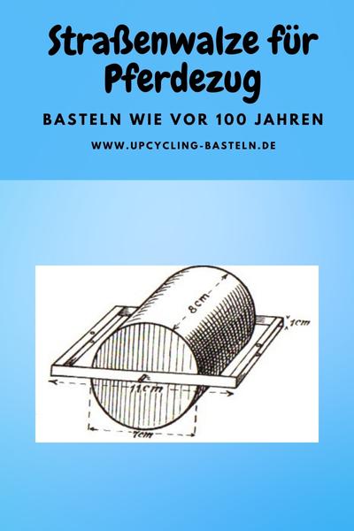 Straßenwalze für Pferdezug aus einer Milchdose